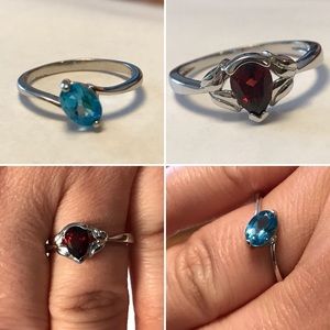 💍✨💍2-for-1 sale size 8 sterling silver rings EUC